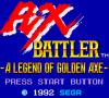 Ax Battler : A Legend of Golden Axe - Game Gear