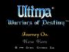 Ultima : Warriors Of Destiny - NES - Famicom