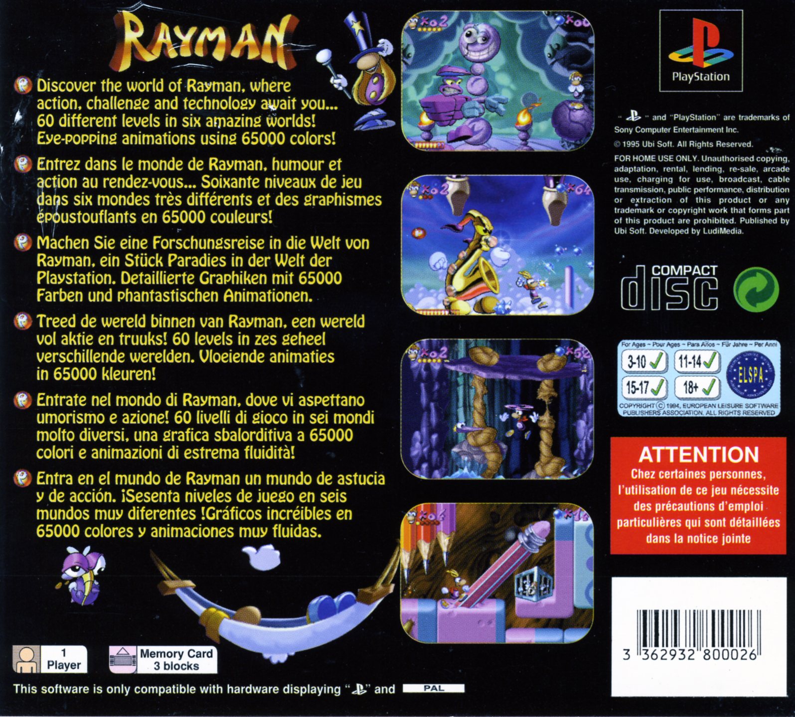 download rayman playstation 1
